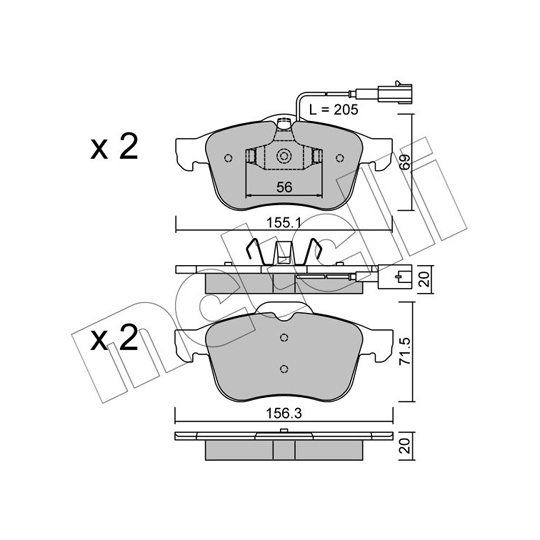 22-0703-0 - Brake Pad Set, disc brake 