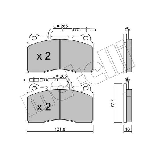 22-0288-2 - Brake Pad Set, disc brake 