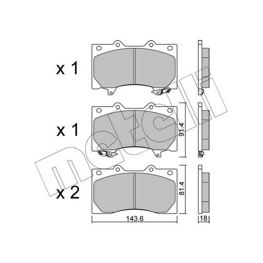 22-1279-0 - Brake Pad Set, disc brake 