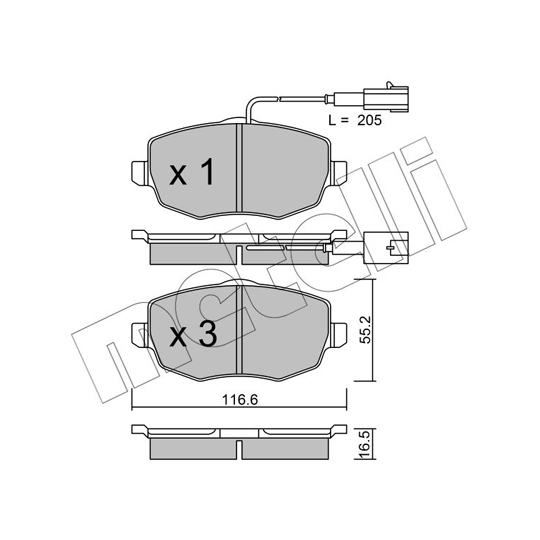 22-0528-1 - Brake Pad Set, disc brake 