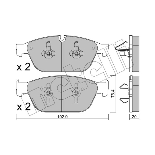 22-0954-0 - Brake Pad Set, disc brake 