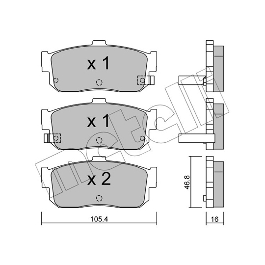 22-0193-1 - Brake Pad Set, disc brake 