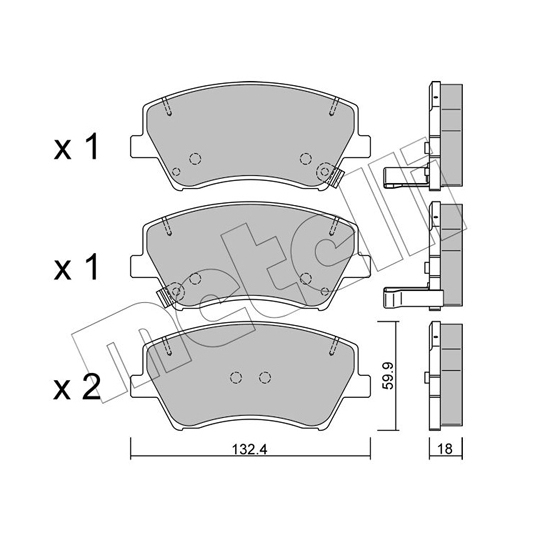 22-1092-0 - Brake Pad Set, disc brake 