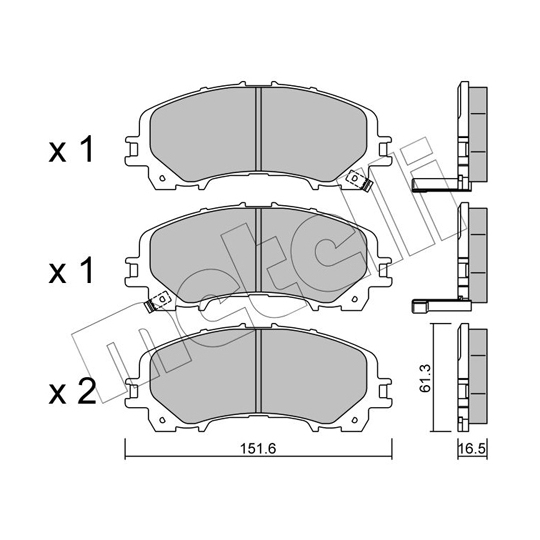 22-1082-0 - Brake Pad Set, disc brake 