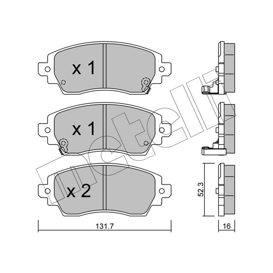 22-0750-0 - Brake Pad Set, disc brake 