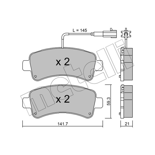 22-1033-0 - Brake Pad Set, disc brake 