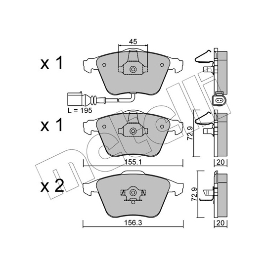 22-0549-2 - Brake Pad Set, disc brake 