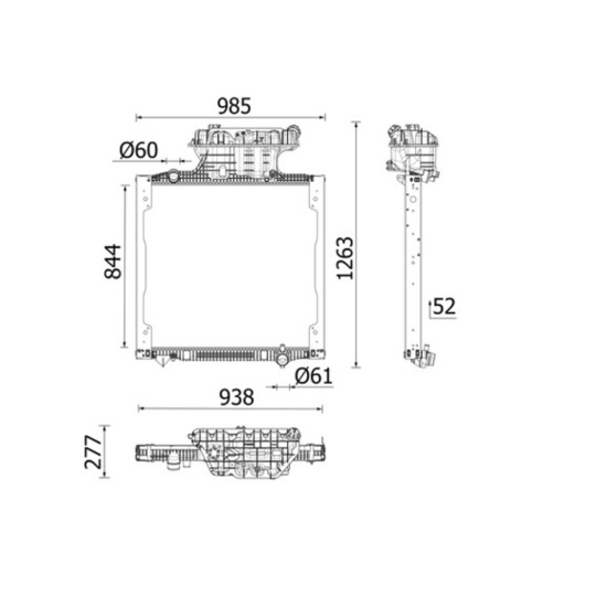 CR 2741 000P - Radiaator,mootorijahutus 