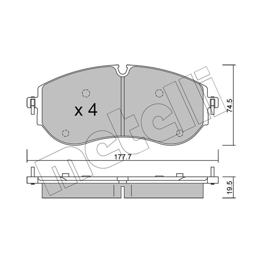 22-1262-0 - Brake Pad Set, disc brake 