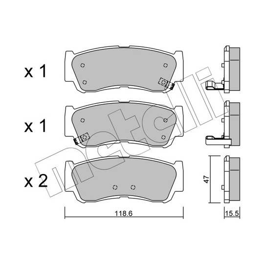 22-0788-0 - Brake Pad Set, disc brake 