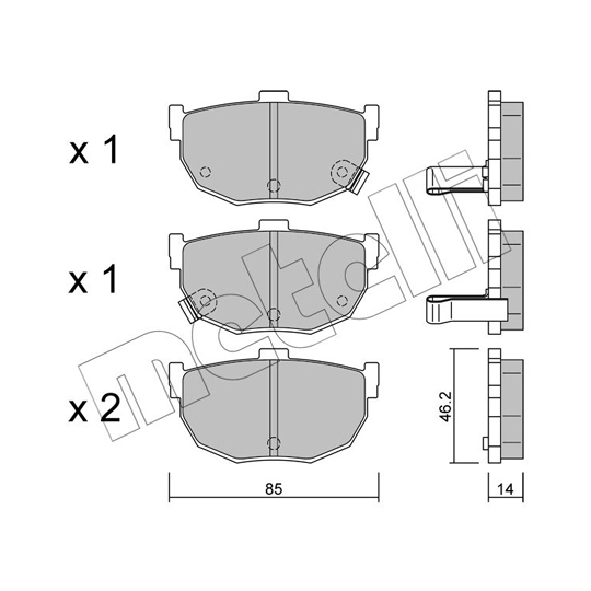 22-0362-0 - Brake Pad Set, disc brake 