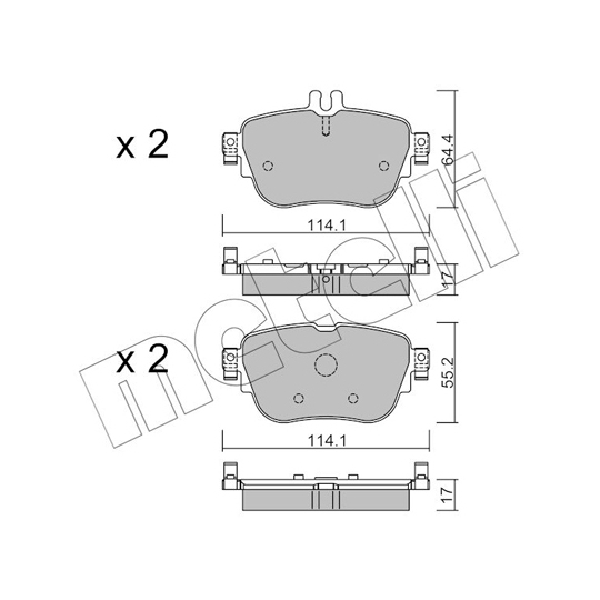 22-1136-0 - Brake Pad Set, disc brake 