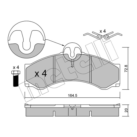 22-0262-0 - Brake Pad Set, disc brake 