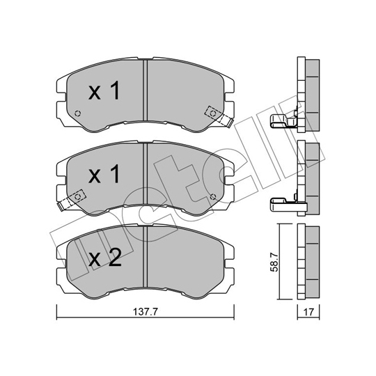 22-0357-0 - Brake Pad Set, disc brake 