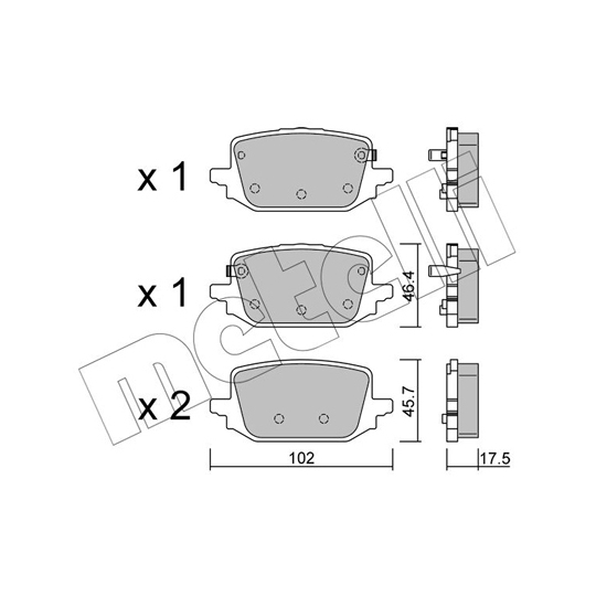 22-1366-0 - Brake Pad Set, disc brake 