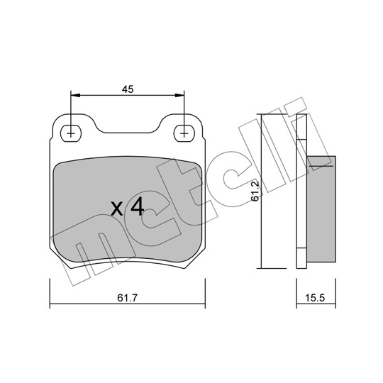 22-0275-0 - Brake Pad Set, disc brake 