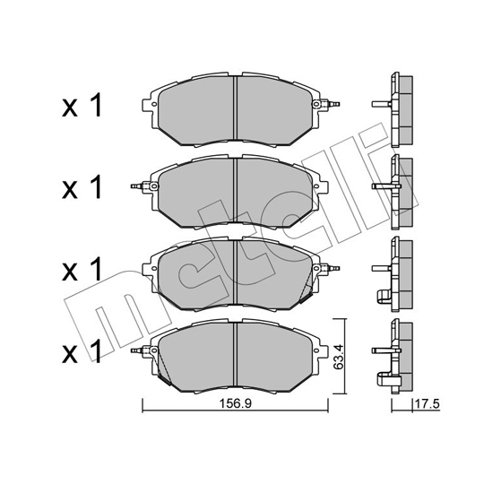 22-0763-0 - Piduriklotsi komplekt,ketaspidur 