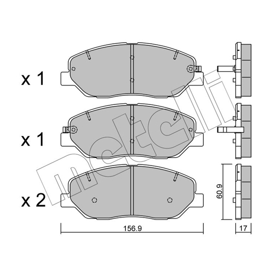 22-0787-0 - Brake Pad Set, disc brake 