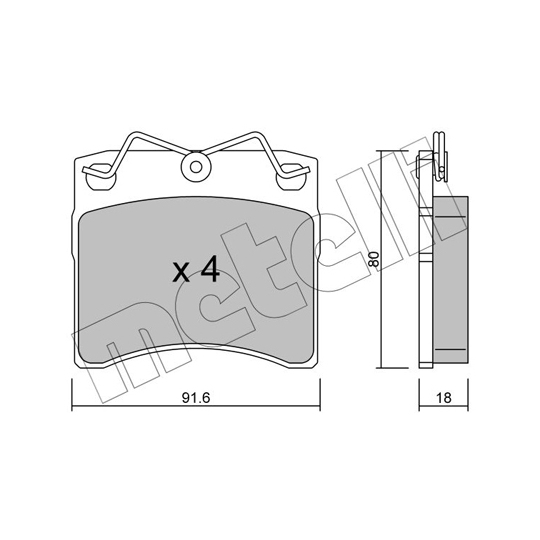 22-0163-0 - Brake Pad Set, disc brake 