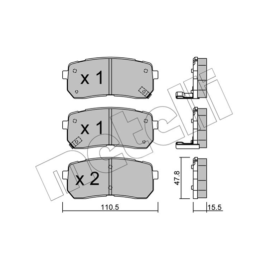 22-0786-0 - Brake Pad Set, disc brake 