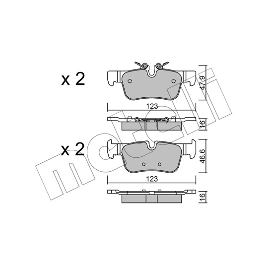 22-1038-0 - Brake Pad Set, disc brake 