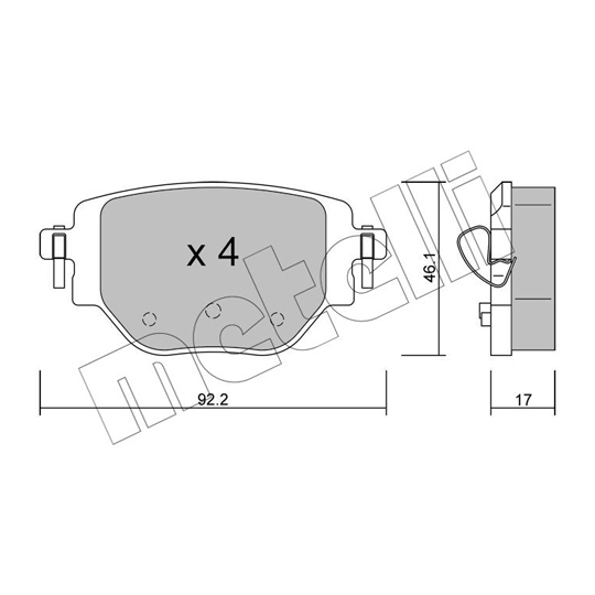 22-1246-0 - Brake Pad Set, disc brake 