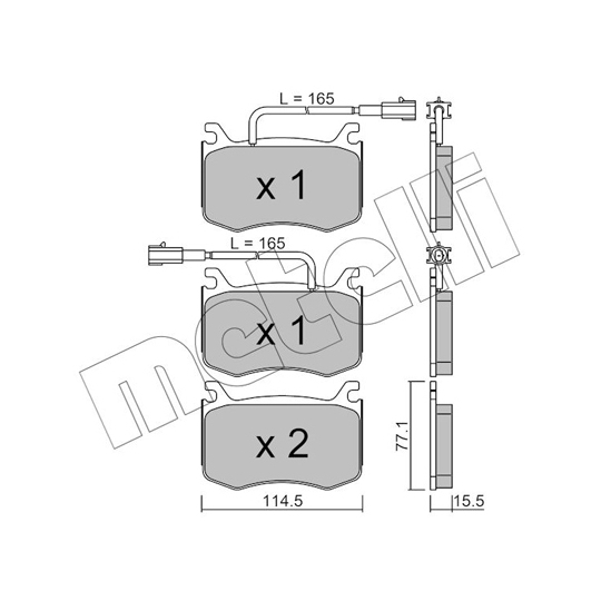 22-1099-0 - Brake Pad Set, disc brake 