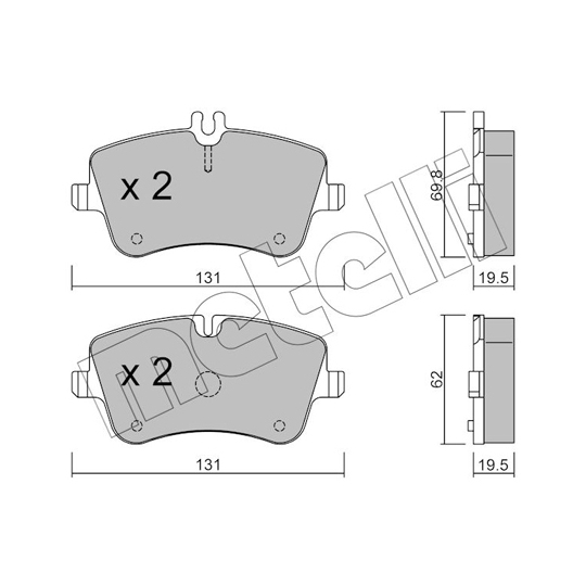 22-0342-0 - Brake Pad Set, disc brake 