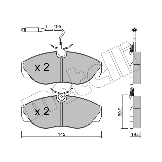 22-0154-0 - Brake Pad Set, disc brake 