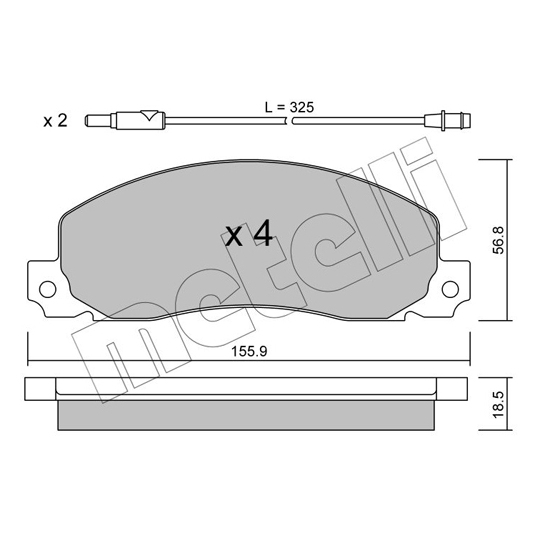 22-0098-0 - Brake Pad Set, disc brake 