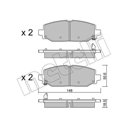 22-1335-0 - Brake Pad Set, disc brake 