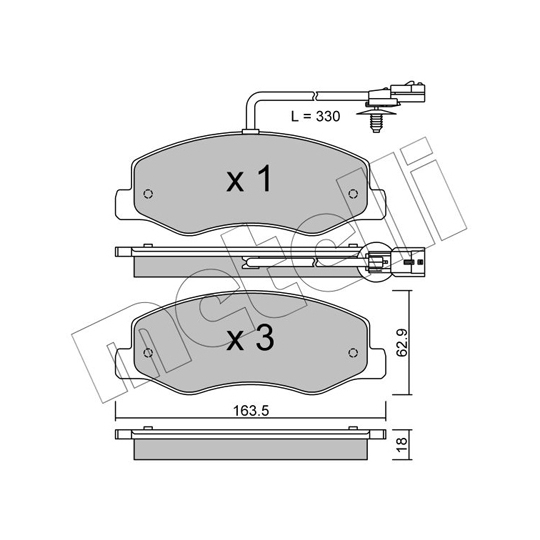 22-0900-0 - Brake Pad Set, disc brake 