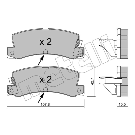 22-0161-2 - Brake Pad Set, disc brake 