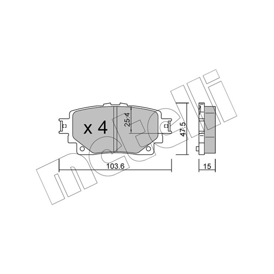 22-1229-0 - Brake Pad Set, disc brake 