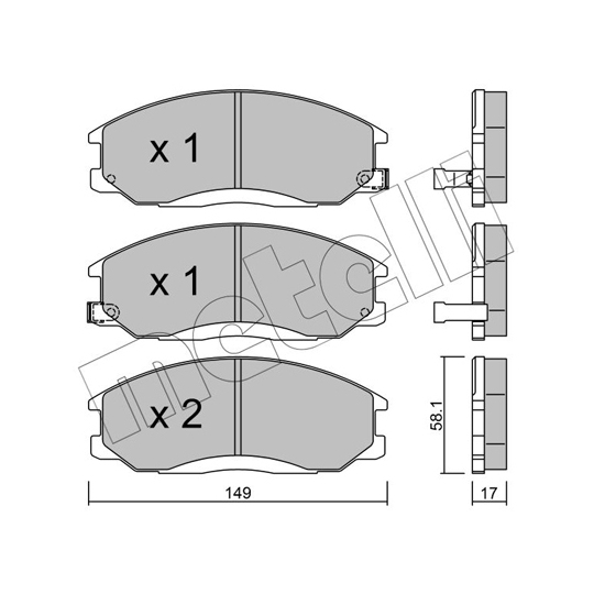 22-0364-0 - Bromsbeläggssats, skivbroms 