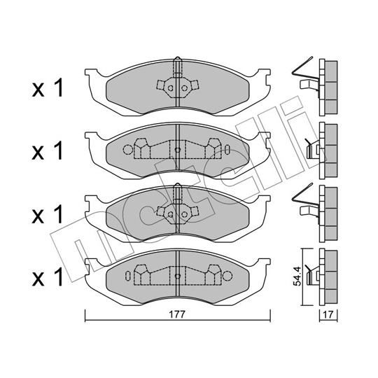 22-0218-0 - Brake Pad Set, disc brake 