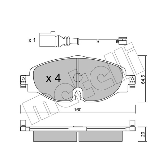 22-0950-0K - Brake Pad Set, disc brake 