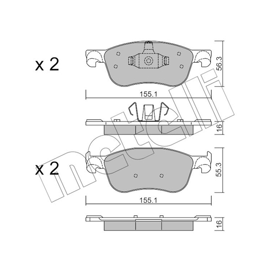 22-1142-0 - Brake Pad Set, disc brake 