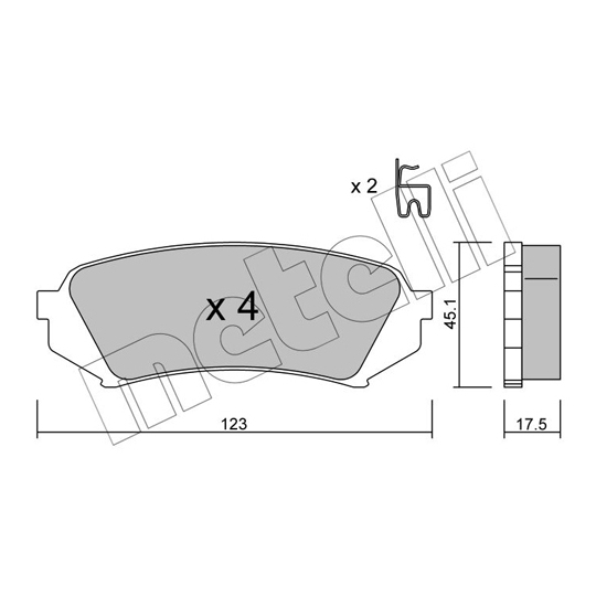 22-0453-0 - Brake Pad Set, disc brake 