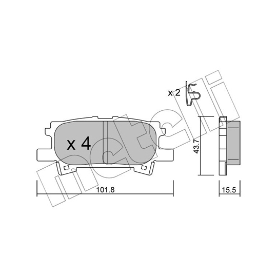 22-0619-0 - Brake Pad Set, disc brake 