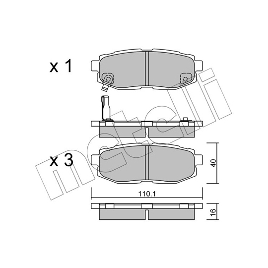 22-0875-0 - Brake Pad Set, disc brake 