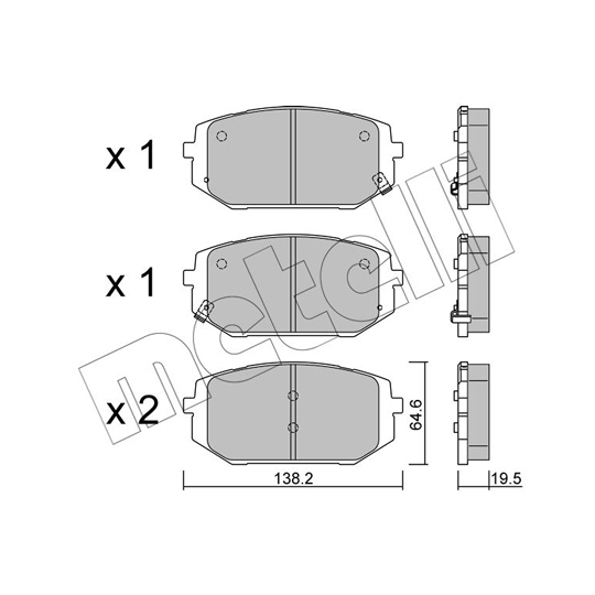 22-1361-0 - Brake Pad Set, disc brake 