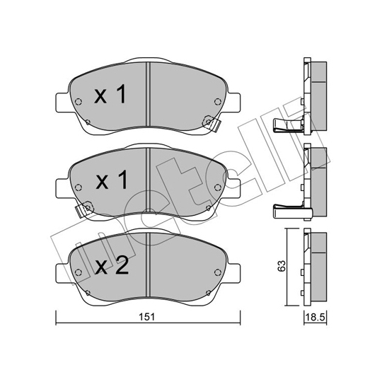 22-0450-0 - Brake Pad Set, disc brake 