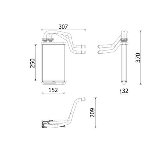 AH 335 000P - Heat Exchanger, interior heating 