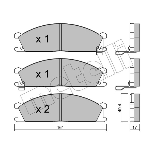 22-0107-1 - Brake Pad Set, disc brake 