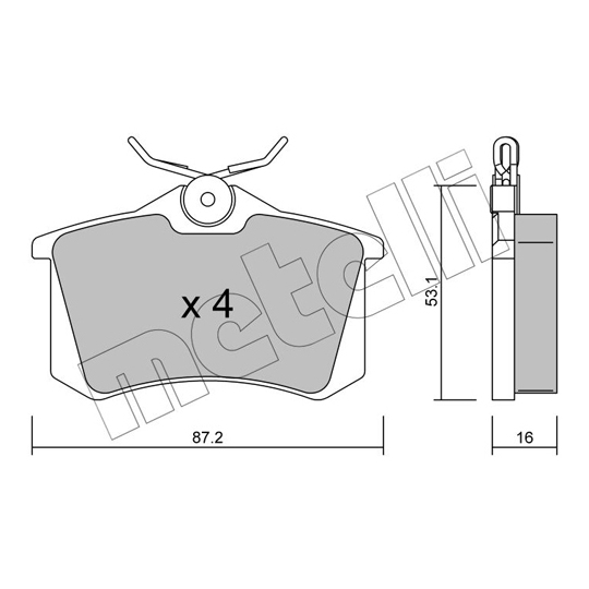 22-0100-2 - Brake Pad Set, disc brake 