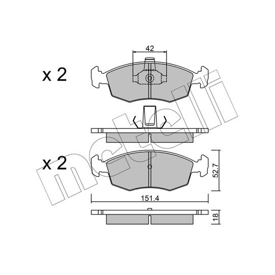 22-0274-3 - Brake Pad Set, disc brake 