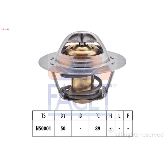 7.8322S - Thermostat, coolant 