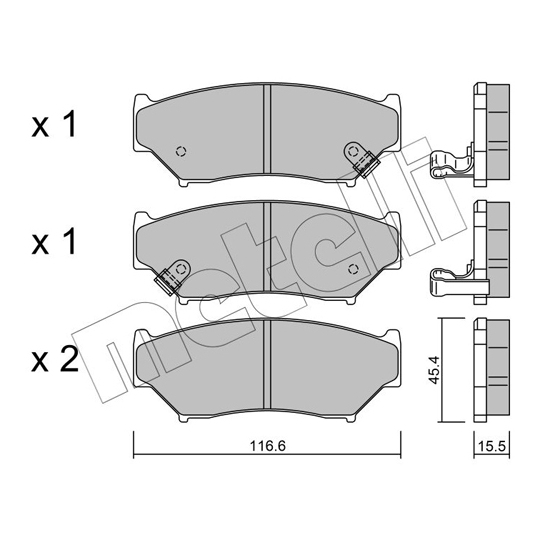 22-0136-0 - Brake Pad Set, disc brake 