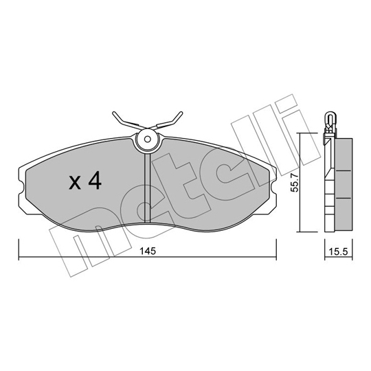 22-0198-0 - Brake Pad Set, disc brake 